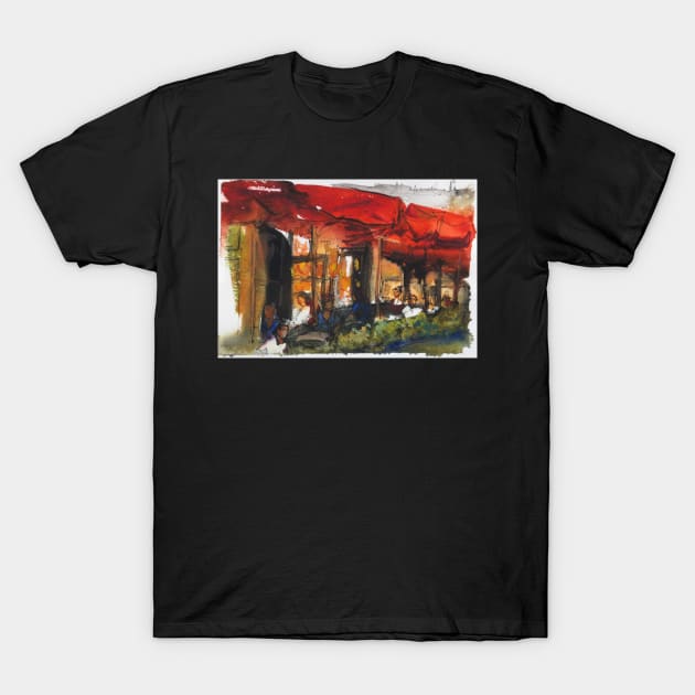 Paris cafe T-Shirt by Terrimad